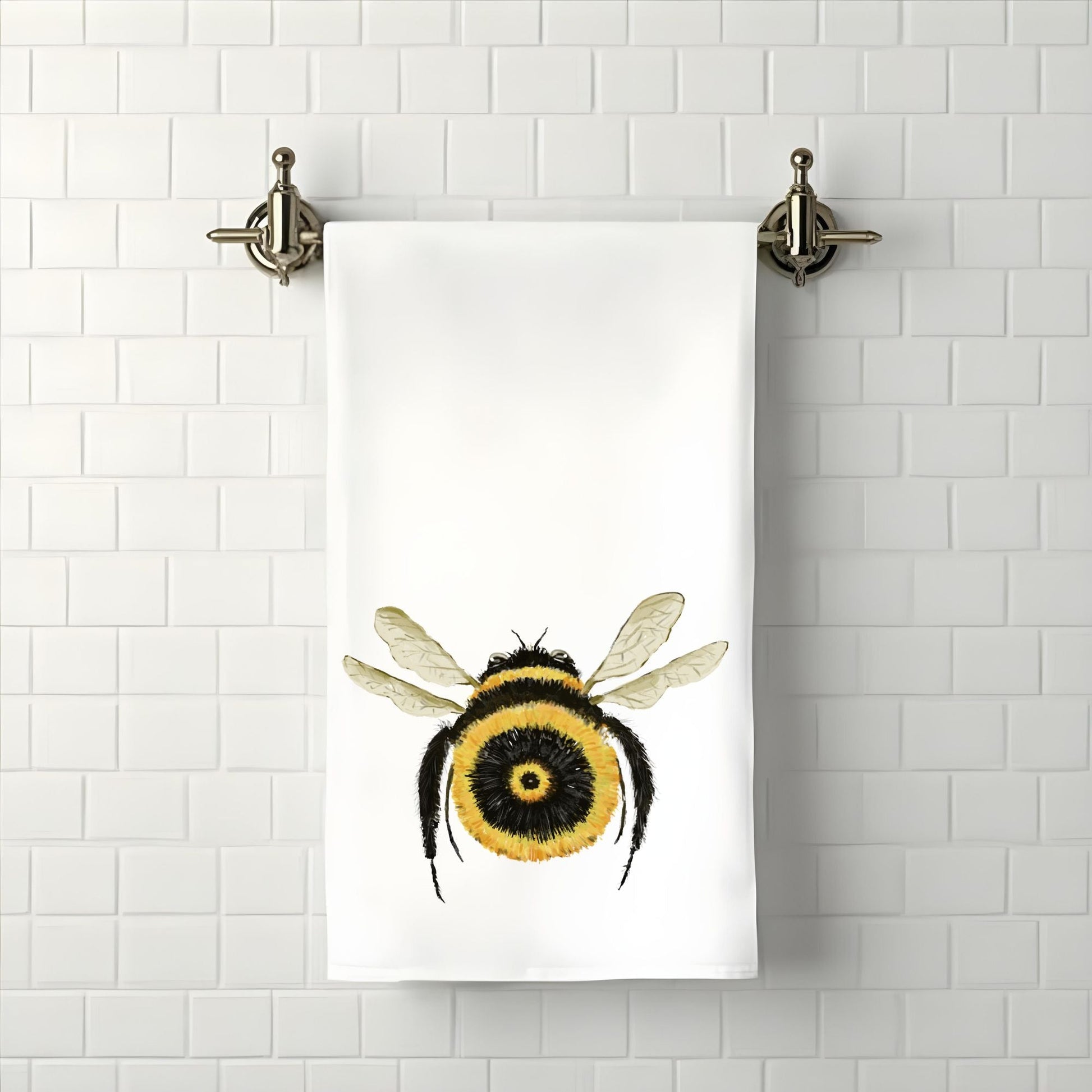 Bumblebee Bathroom Towel - MerikaArt