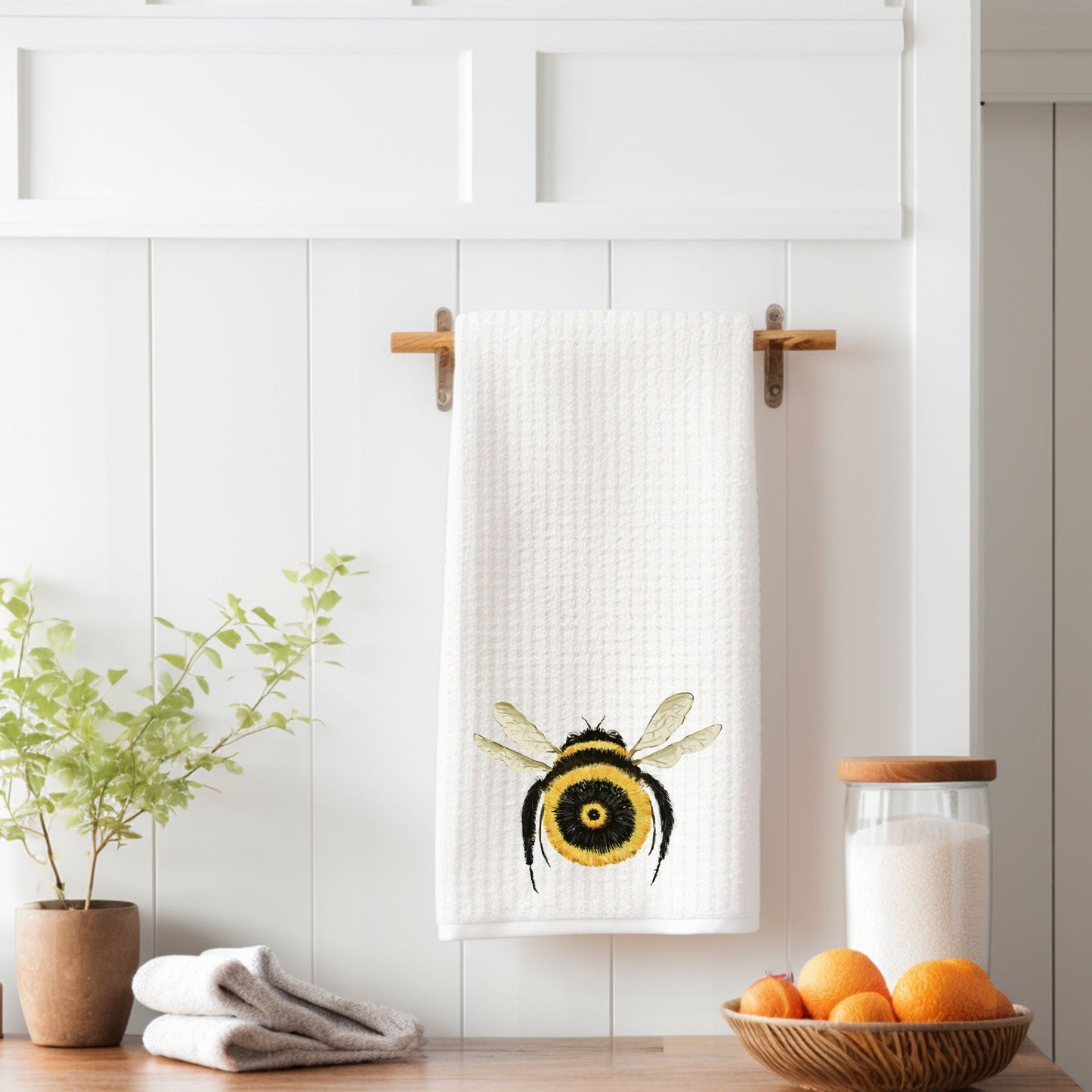 Bumblebee Kitchen Towel - MerikaArt