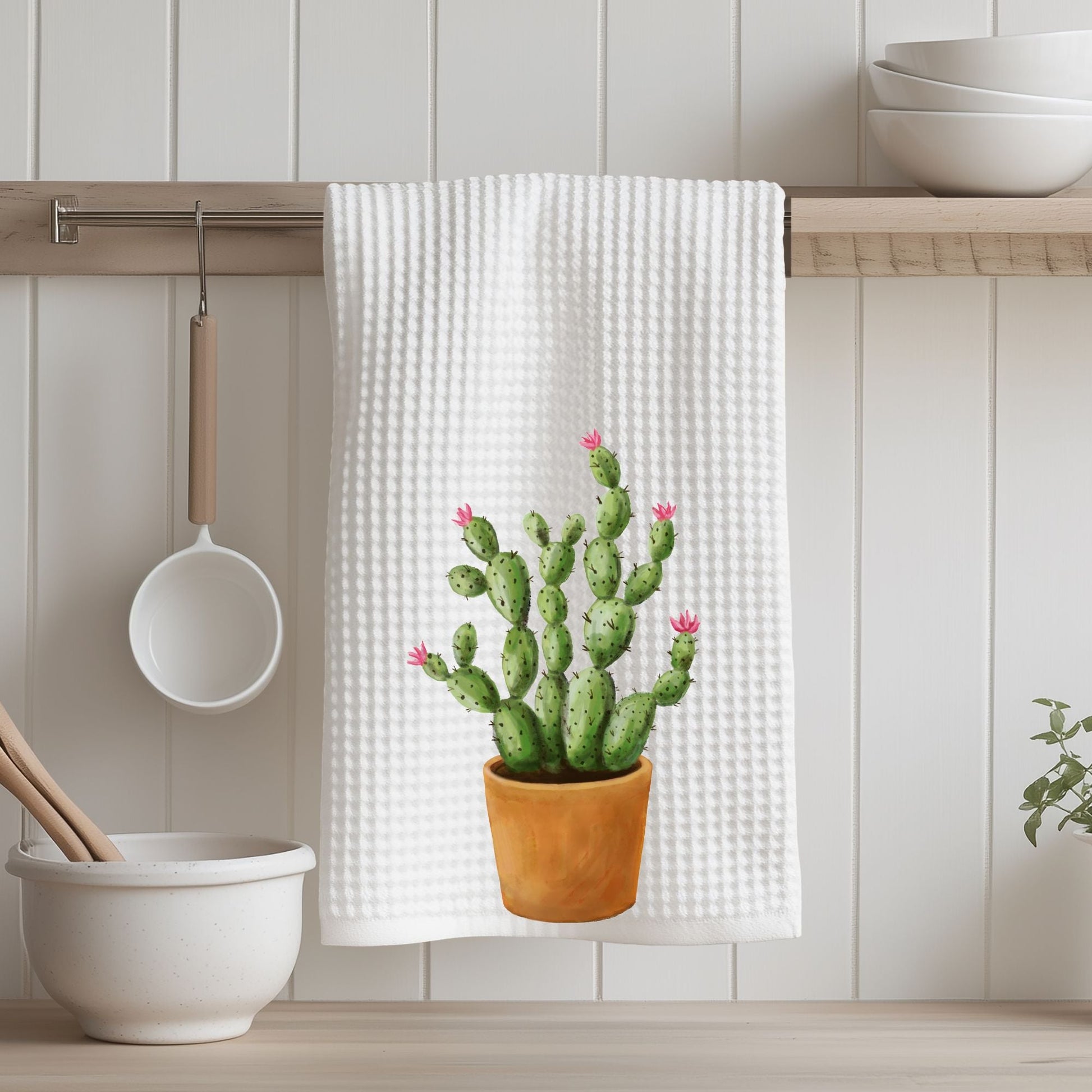 Cactus Kitchen Towel - MerikaArt