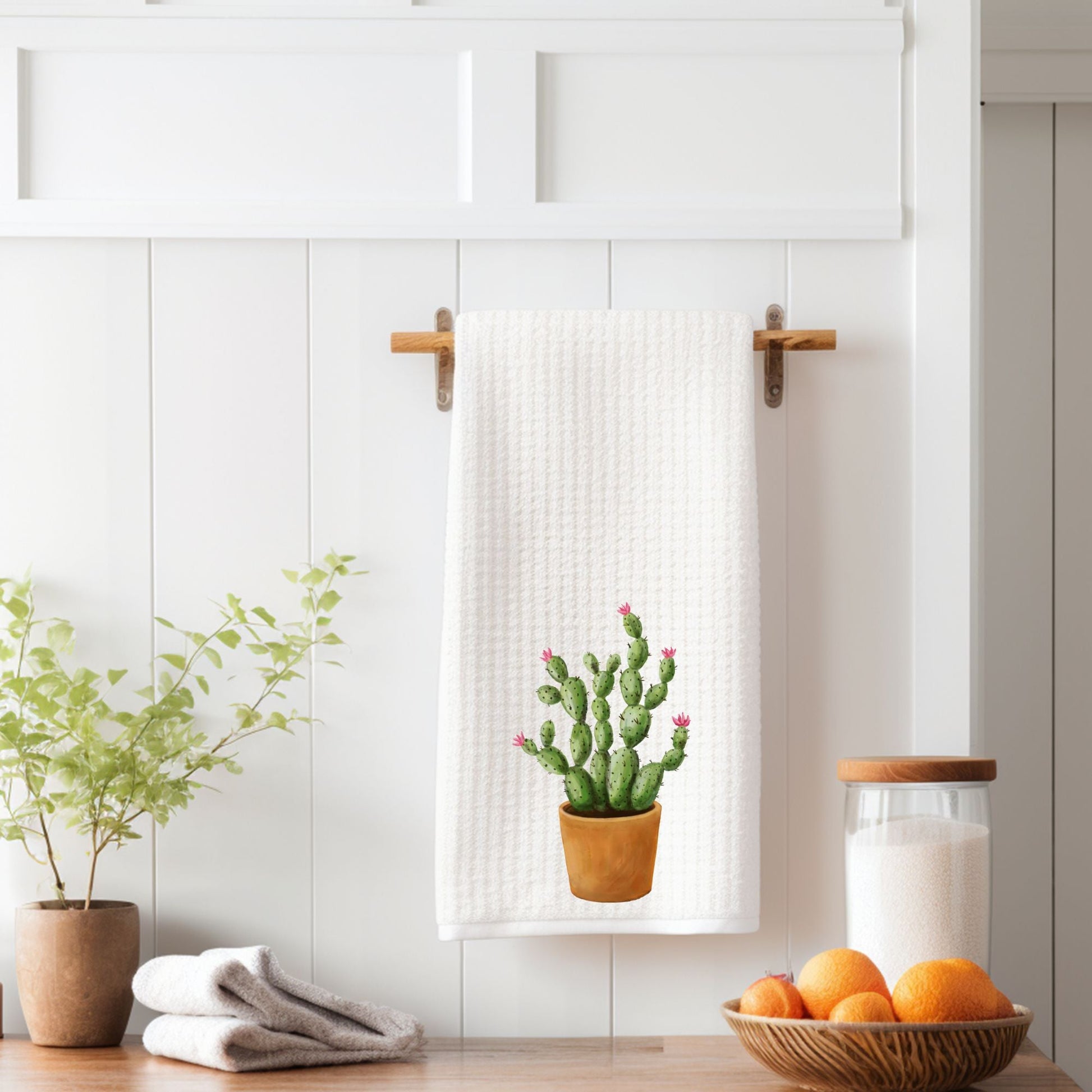 Cactus Kitchen Towel - MerikaArt
