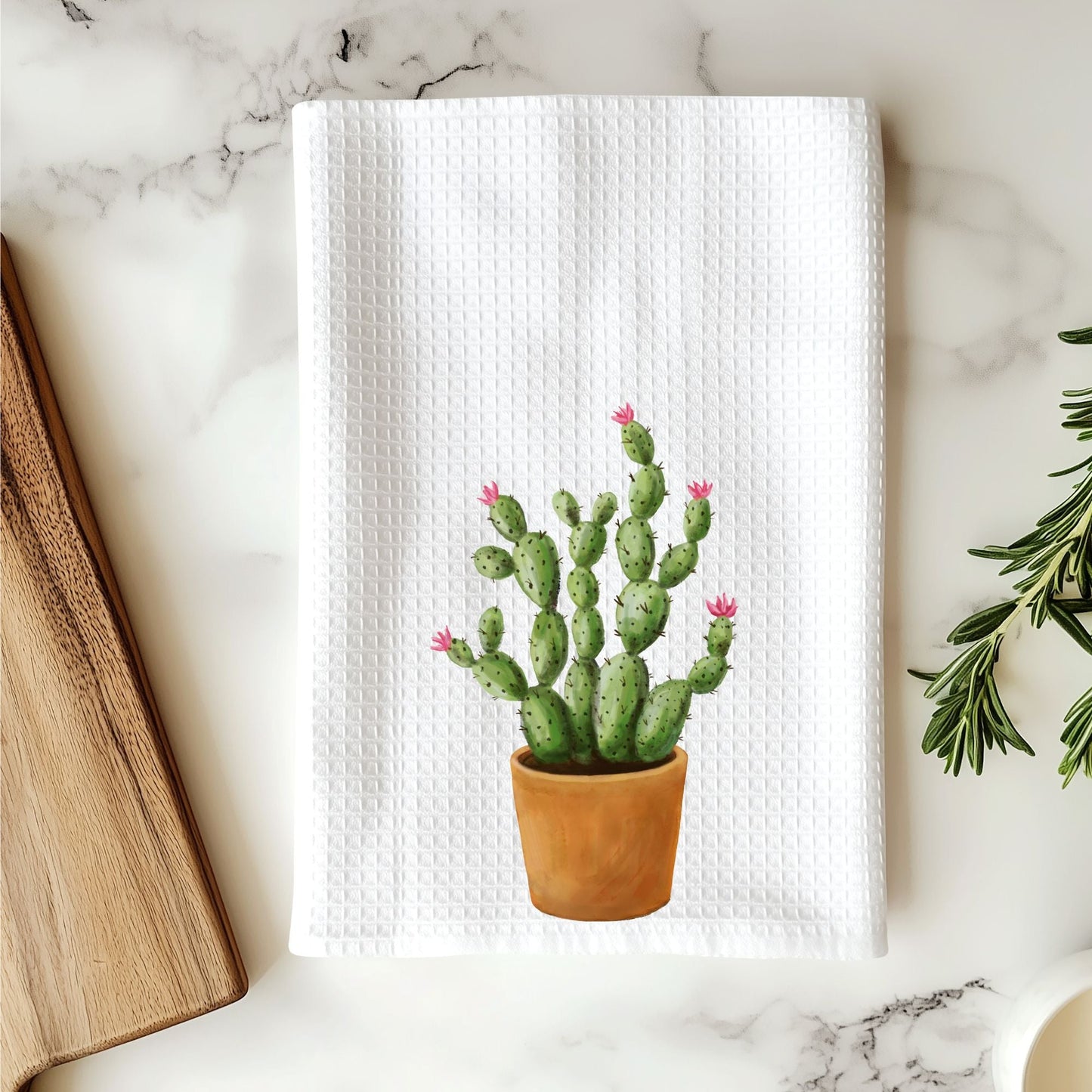 Cactus Kitchen Towel - MerikaArt