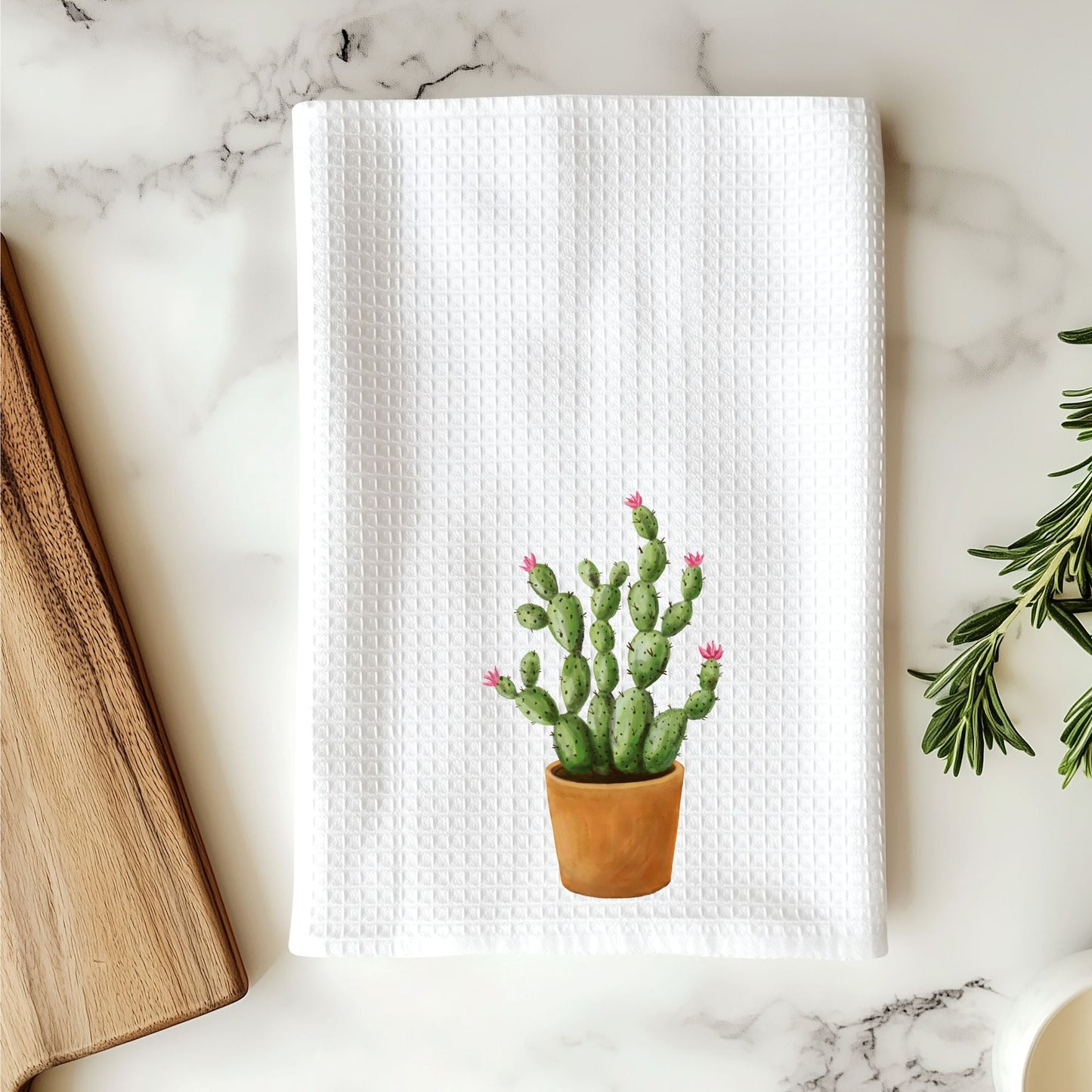 Cactus Kitchen Towel - MerikaArt