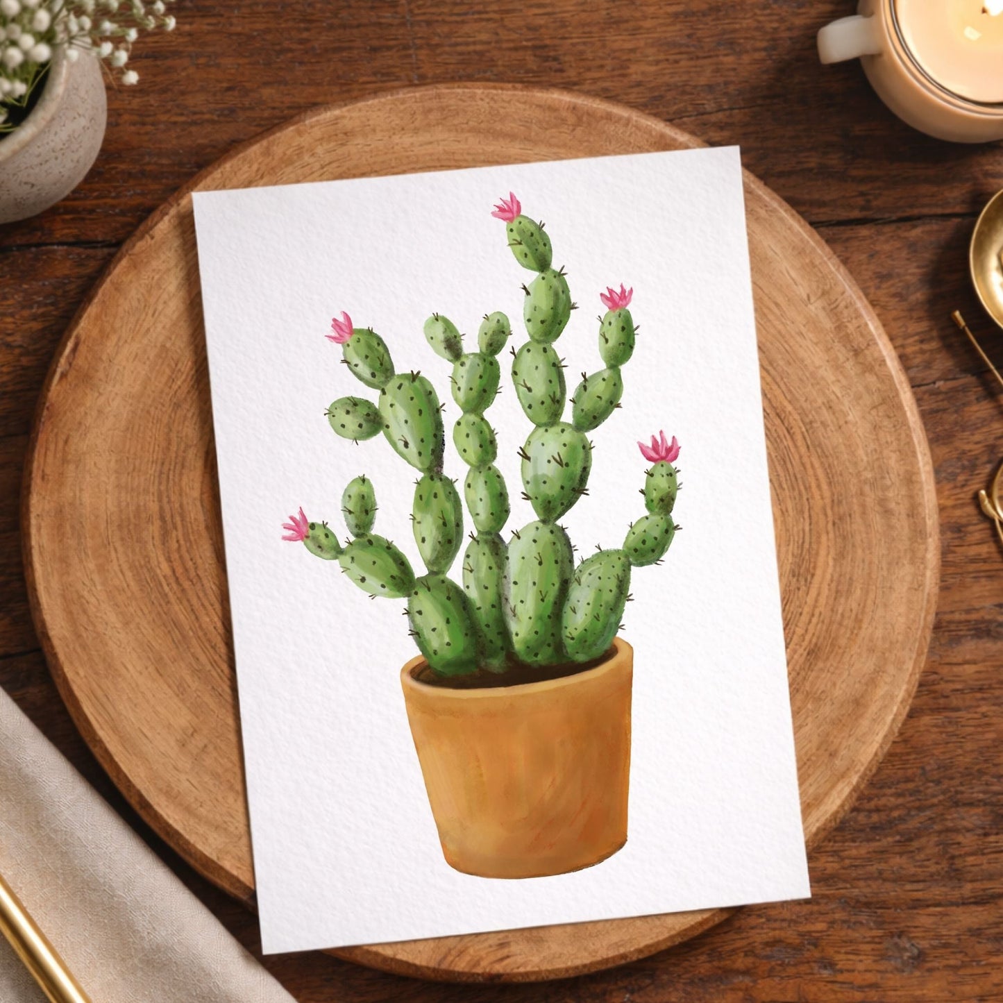 Cactus Postcard - MerikaArt