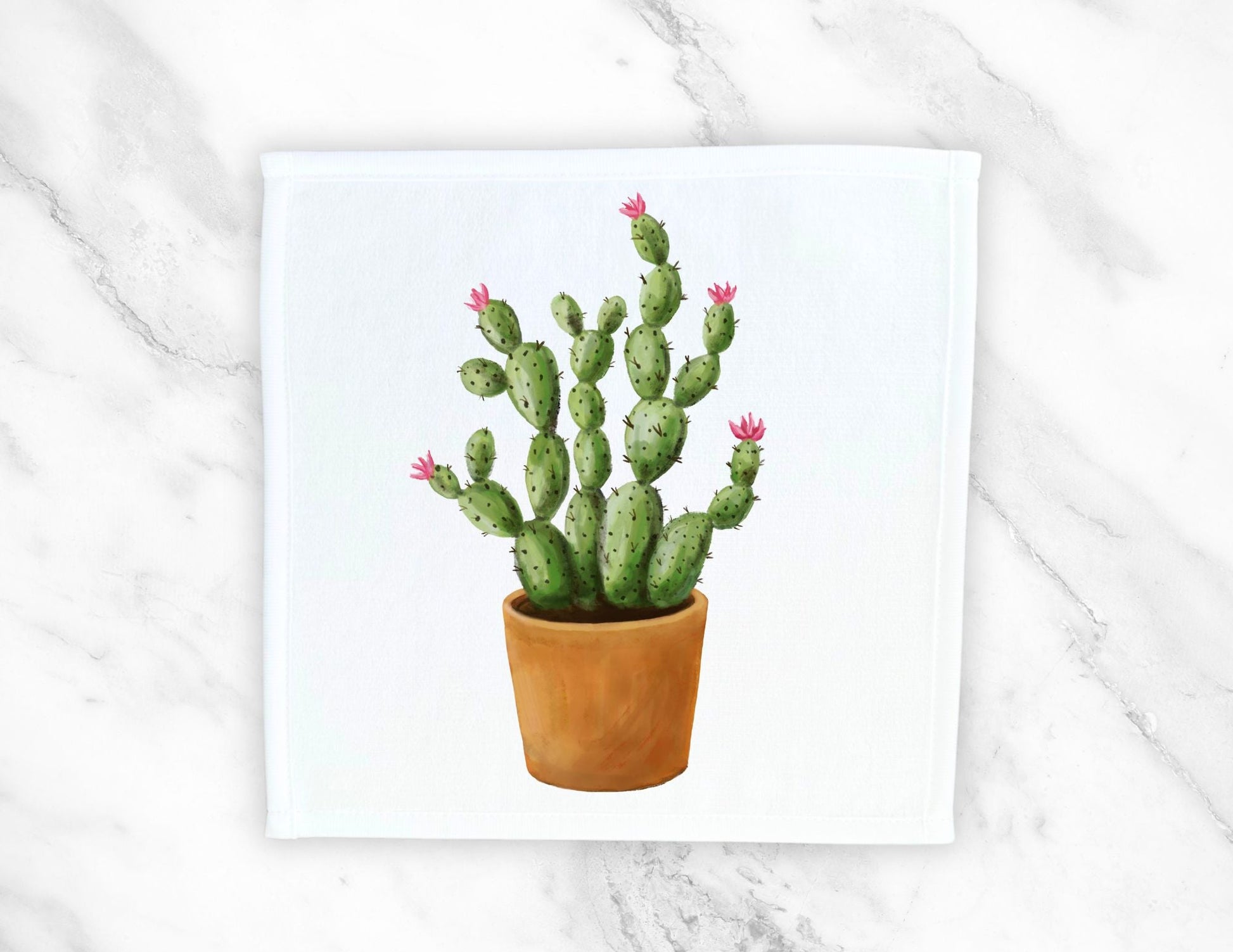 Cactus Washcloth - MerikaArt