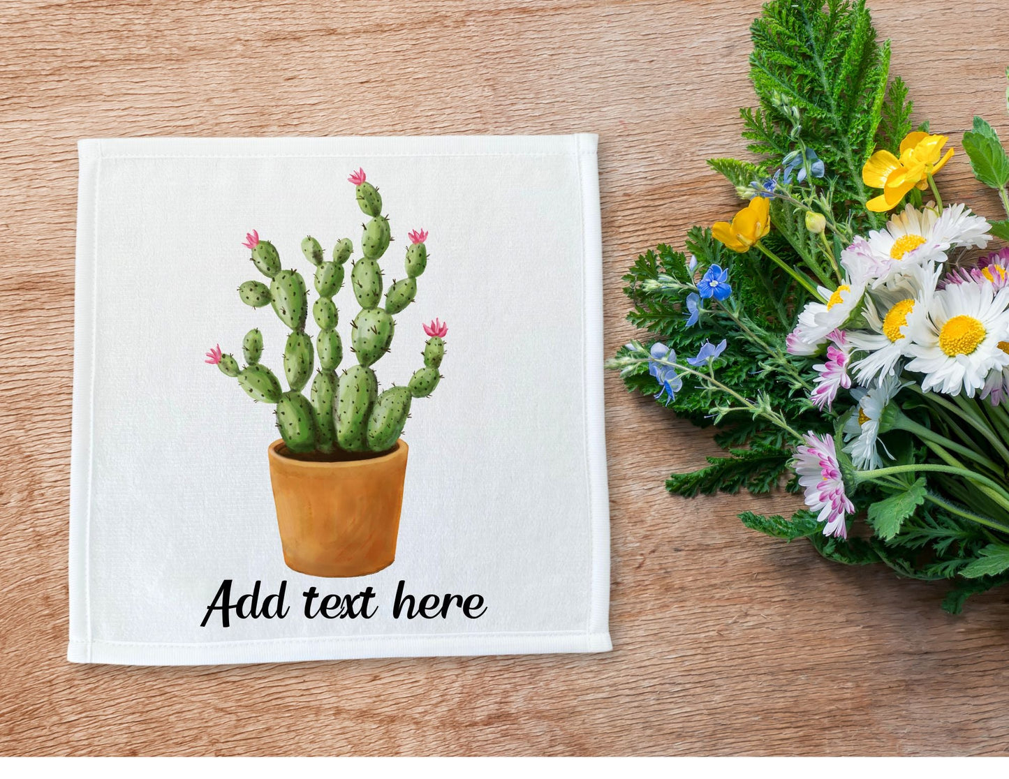 Cactus Washcloth - MerikaArt
