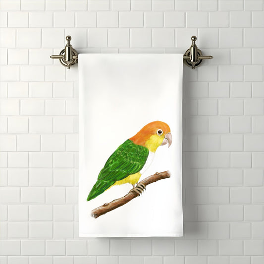 Caique Parrot Bathroom Towel - MerikaArt