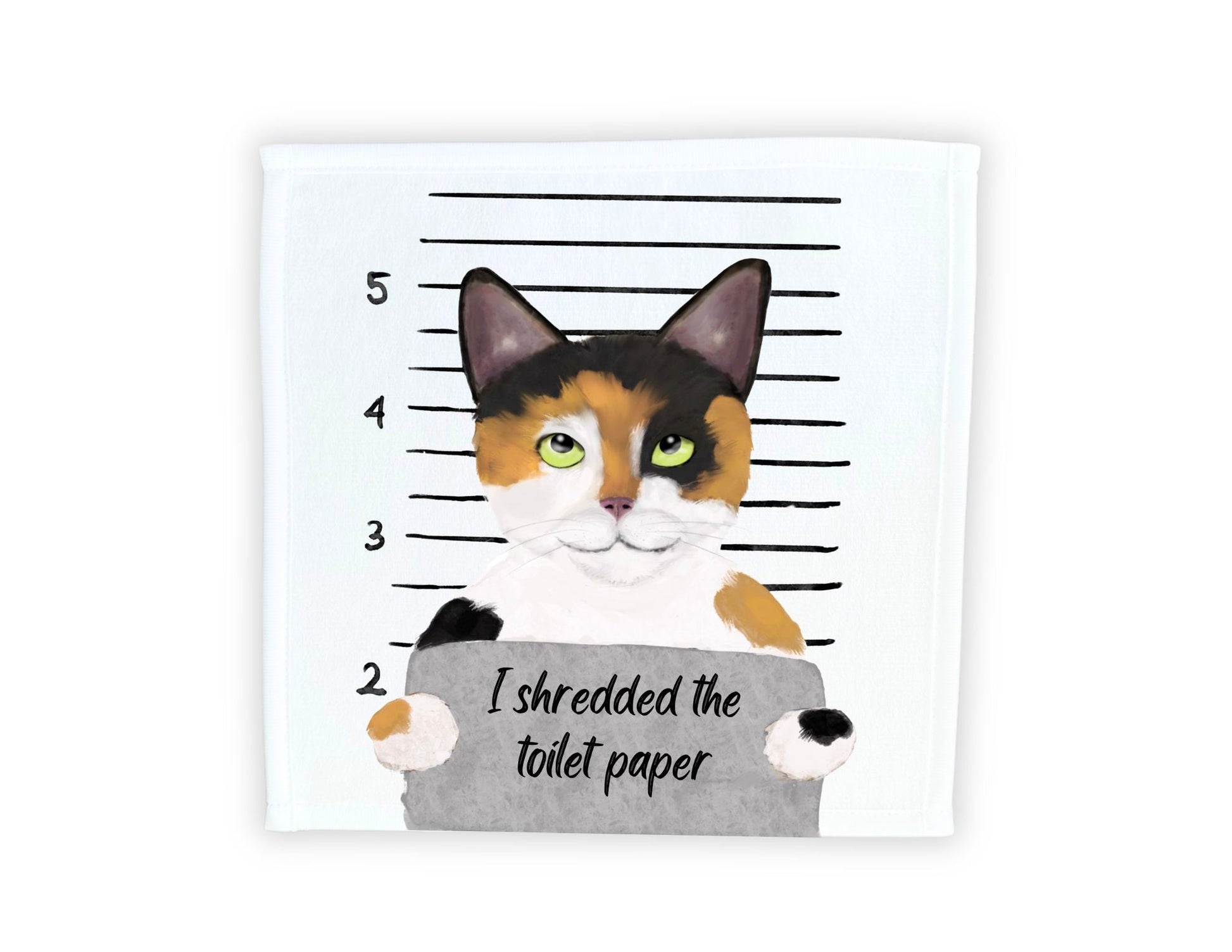 Calico Cat Washcloth - MerikaArt