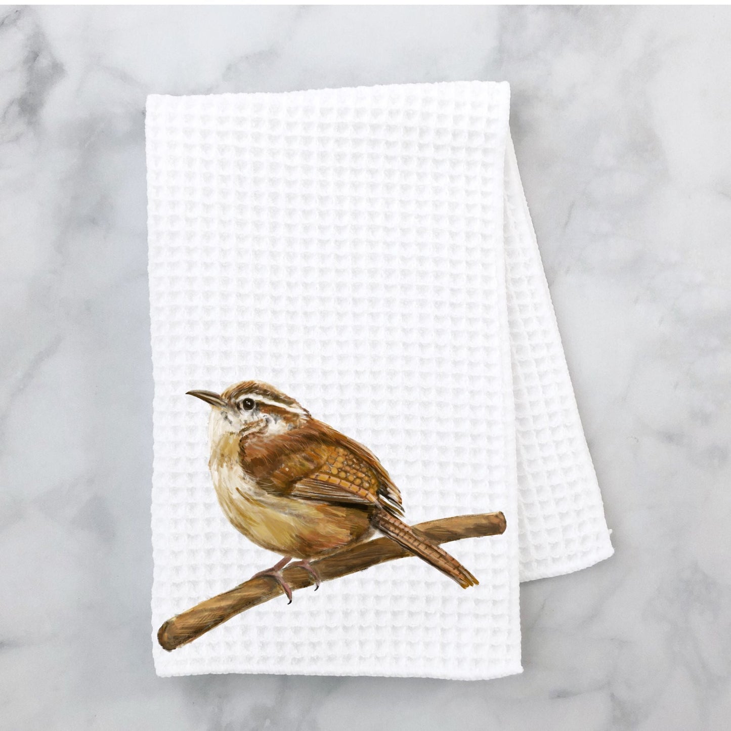 Carolina Wren Kitchen Towel - MerikaArt