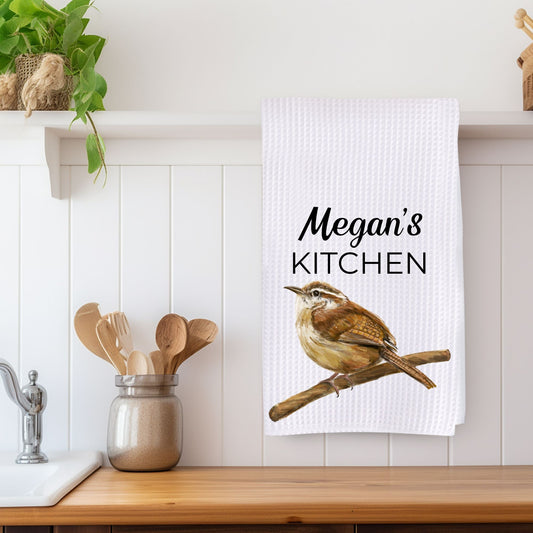 Carolina Wren Kitchen Towel - MerikaArt