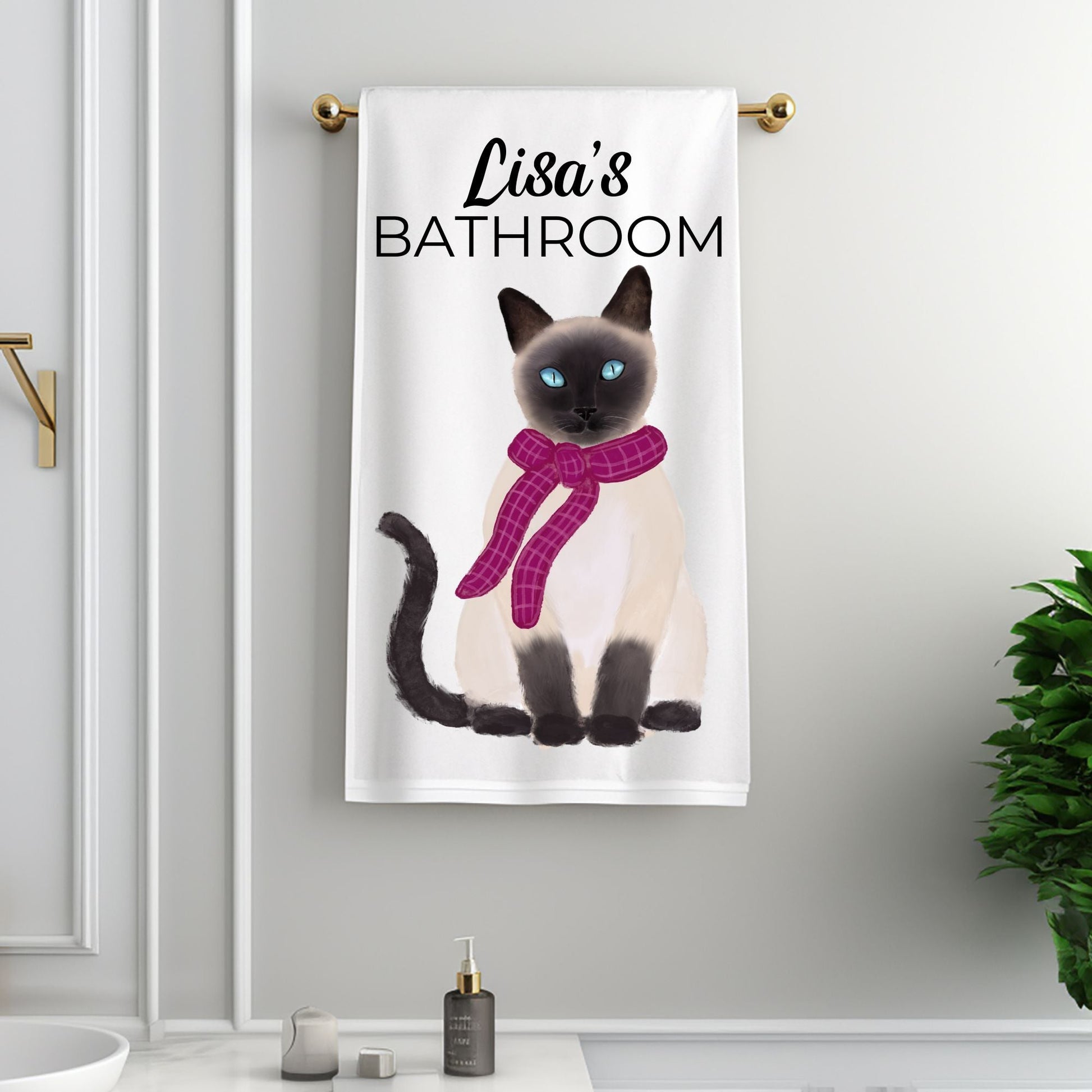 Cat Winter Scarf Bathroom Towel - MerikaArt