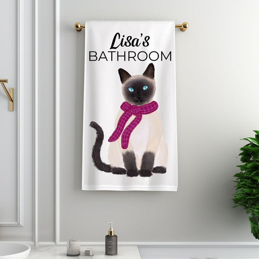 Cat Winter Scarf Bathroom Towel - MerikaArt