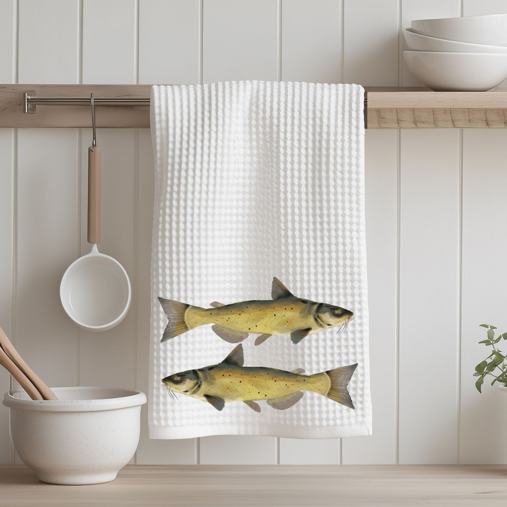 Catfish Kitchen Towel - MerikaArt