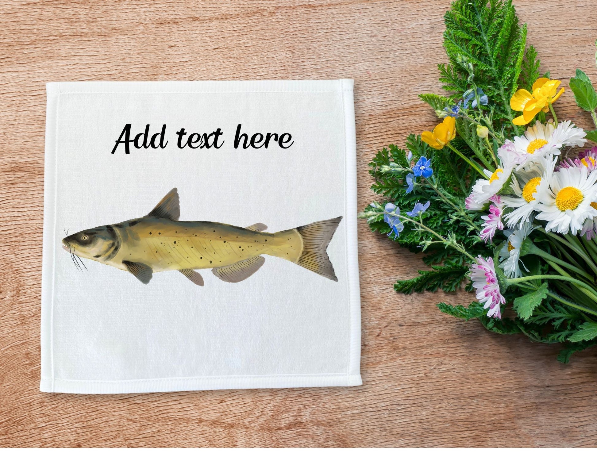 Catfish Washcloth - MerikaArt