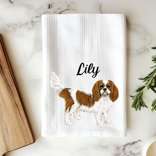 Cavalier King Charles Spaniel Kitchen Towel - MerikaArt