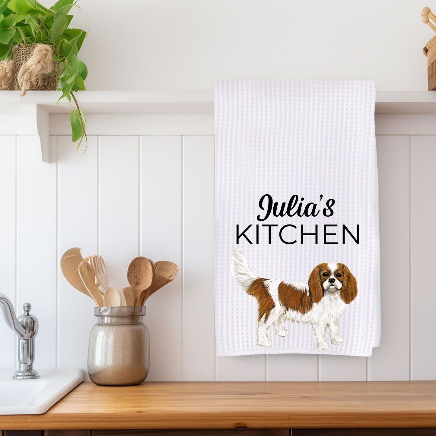Cavalier King Charles Spaniel Kitchen Towel - MerikaArt