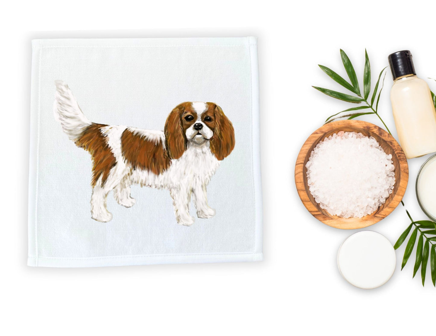 Cavalier King Charles Spaniel Washcloth - MerikaArt