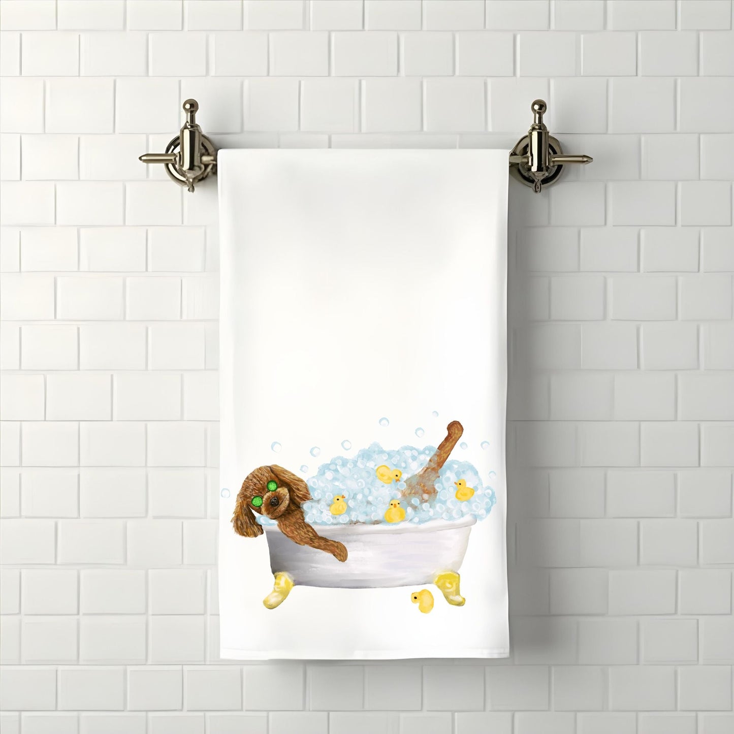 Cavapoo Bubble Bath Towel - MerikaArt