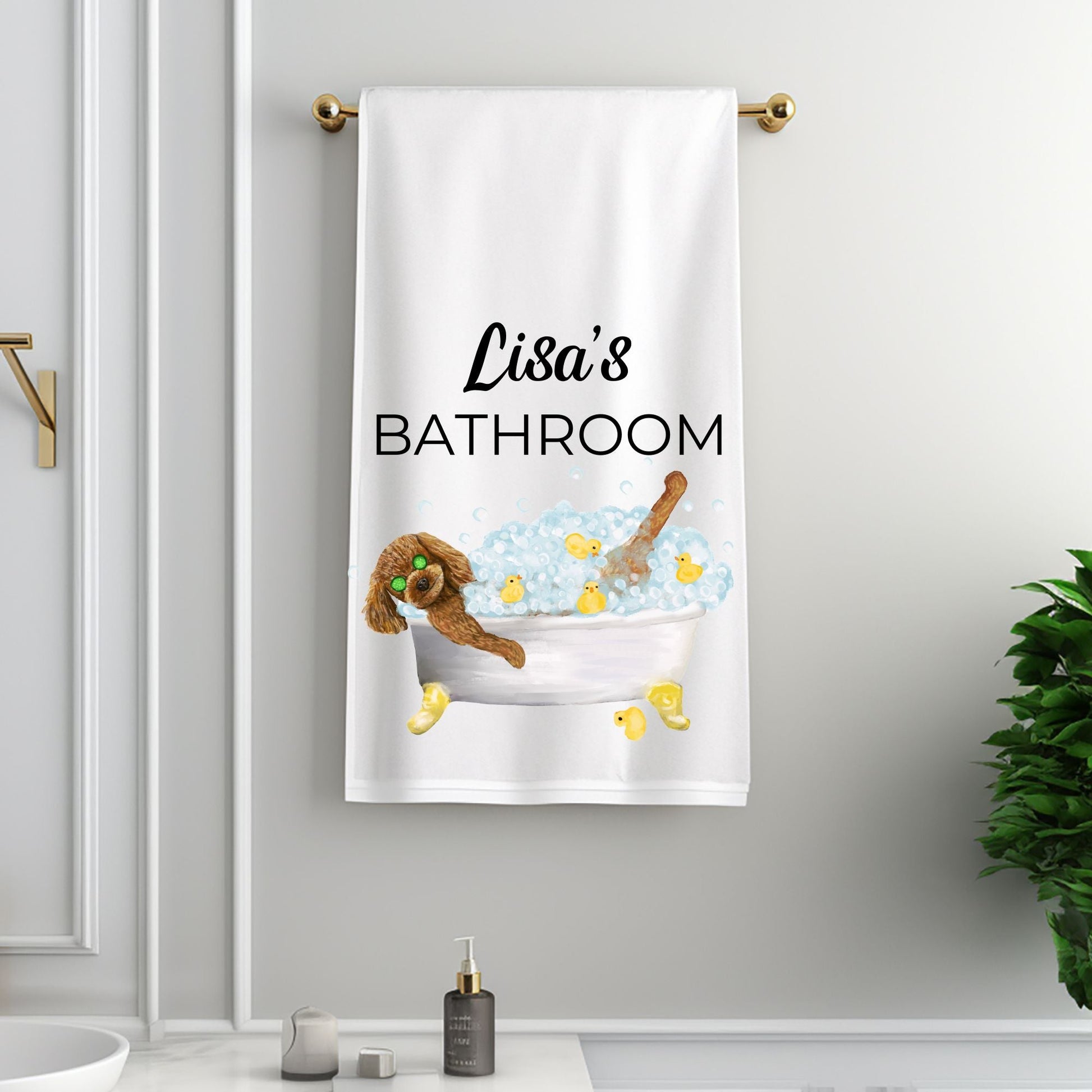 Cavapoo Bubble Bath Towel - MerikaArt