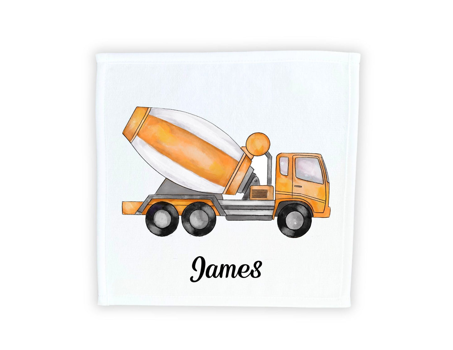 Cement Mixer Truck Washcloth - MerikaArt