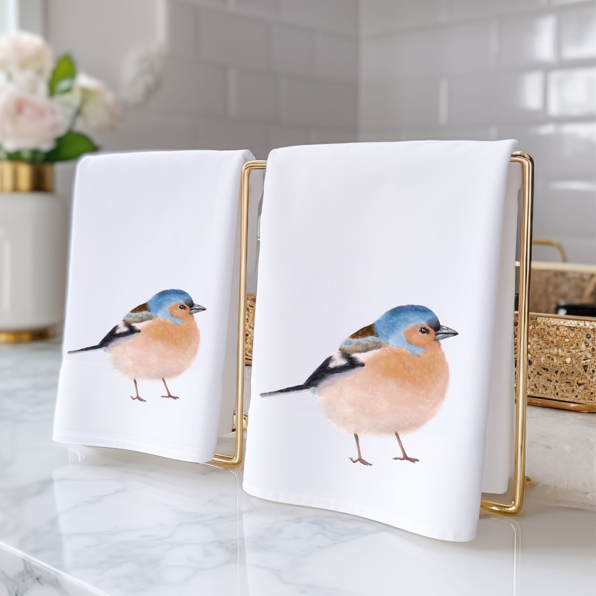Chaffinch Bathroom Towel - MerikaArt