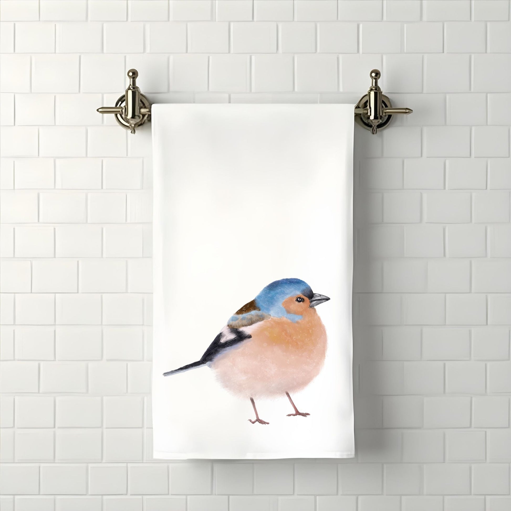Chaffinch Bathroom Towel - MerikaArt