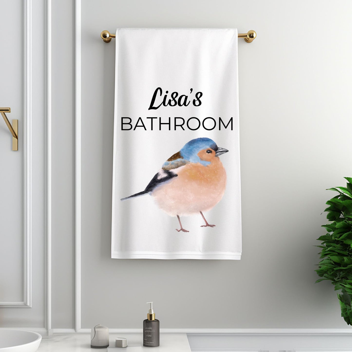 Chaffinch Bathroom Towel - MerikaArt