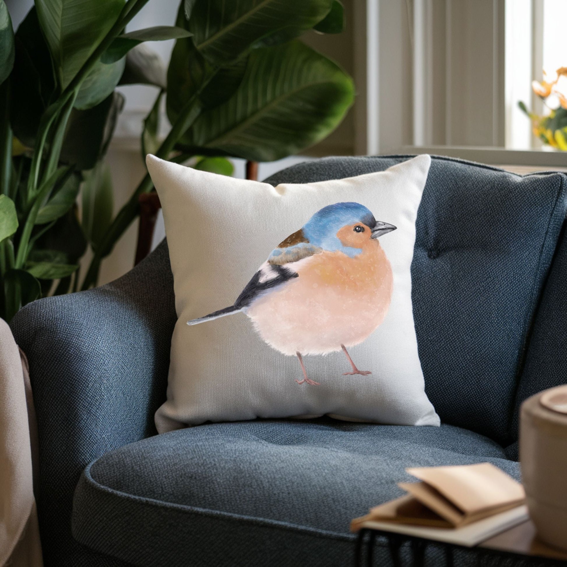 Chaffinch Pillow - MerikaArt