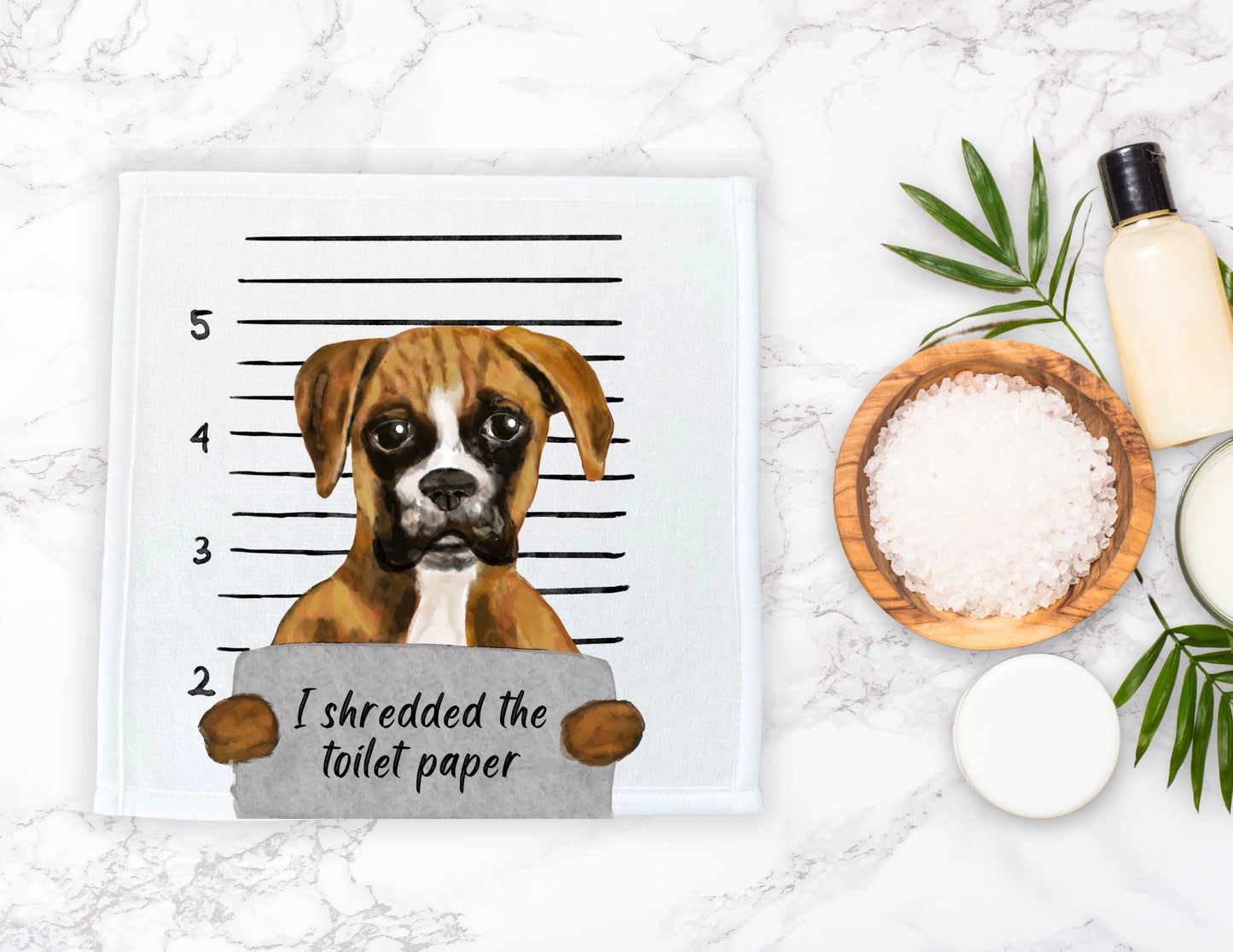 Cheeky Boxer Washcloth | "I Shredded the Toilet Paper" - MerikaArt