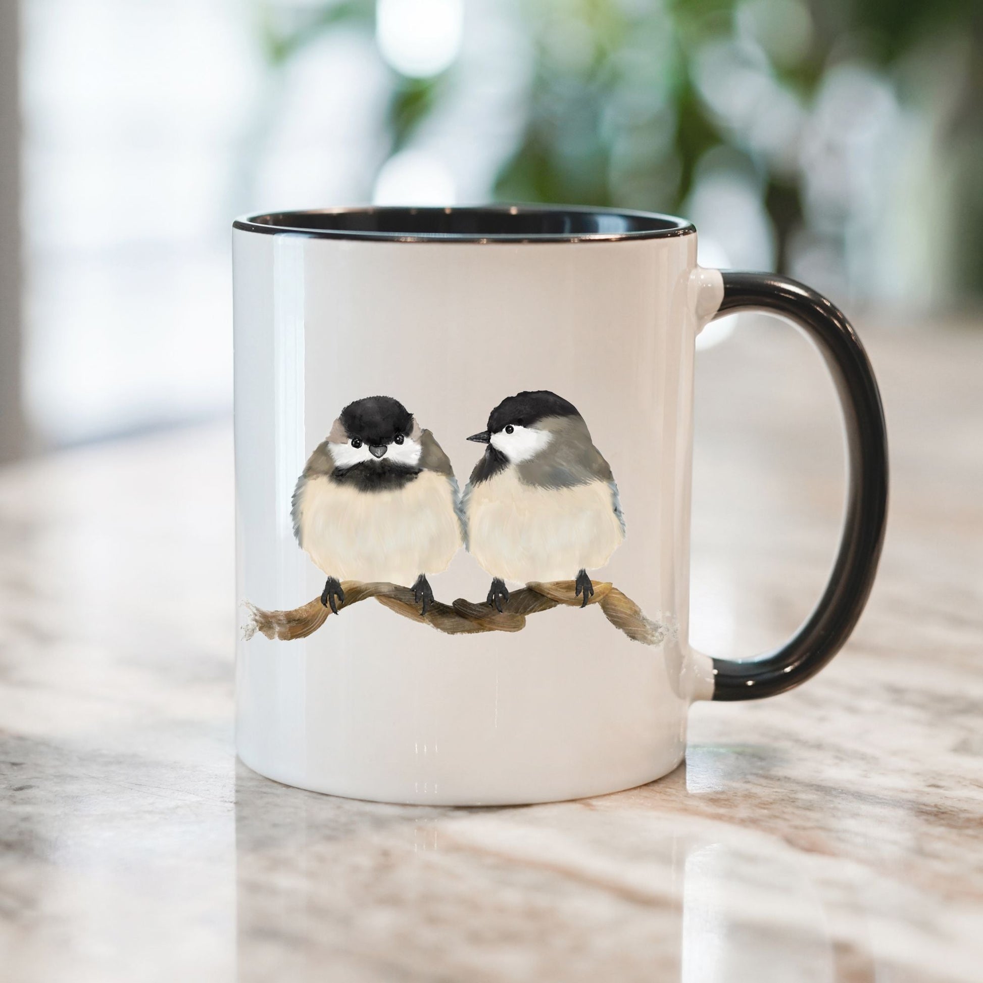 Chickadee Birds Mug - MerikaArt