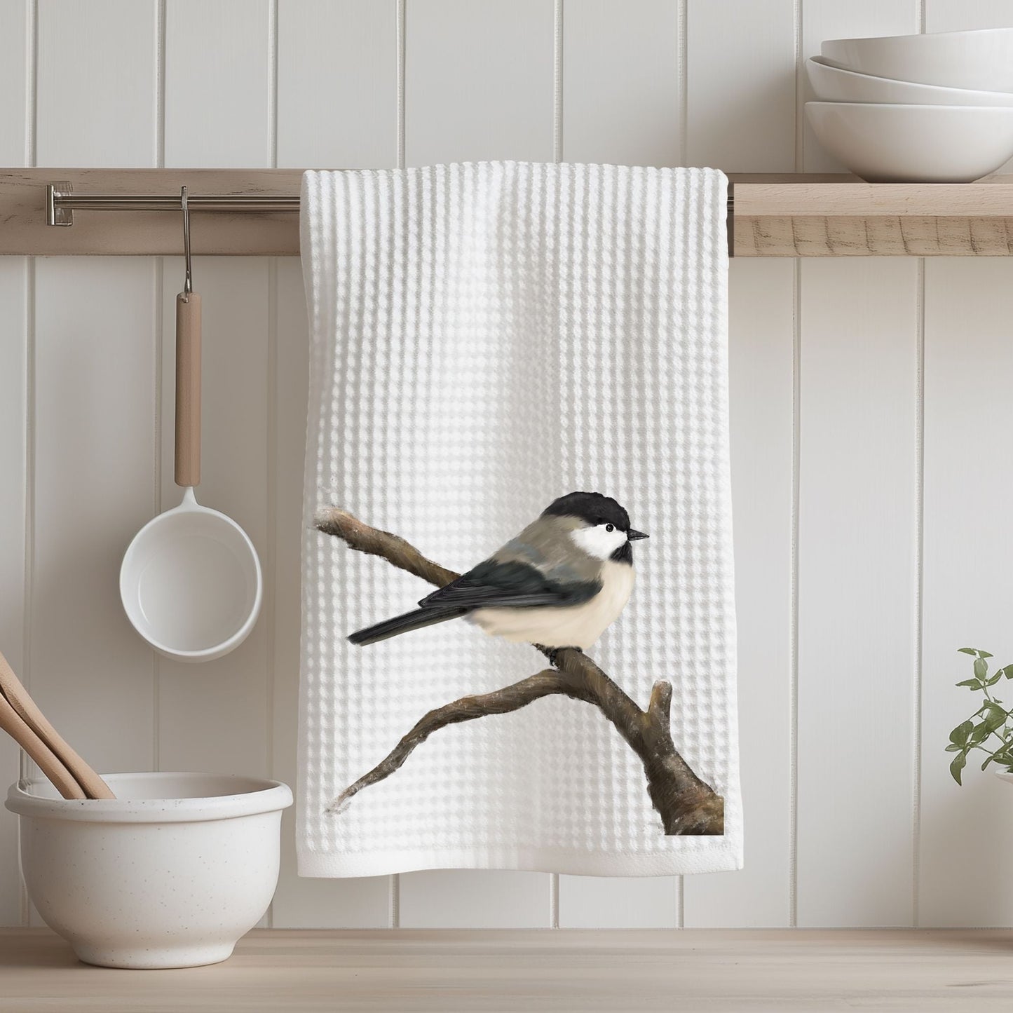 Chickadee Kitchen Towel - MerikaArt