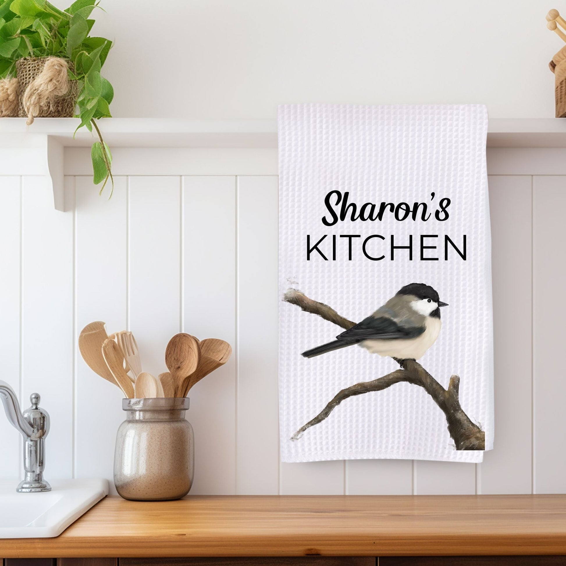 Chickadee Kitchen Towel - MerikaArt
