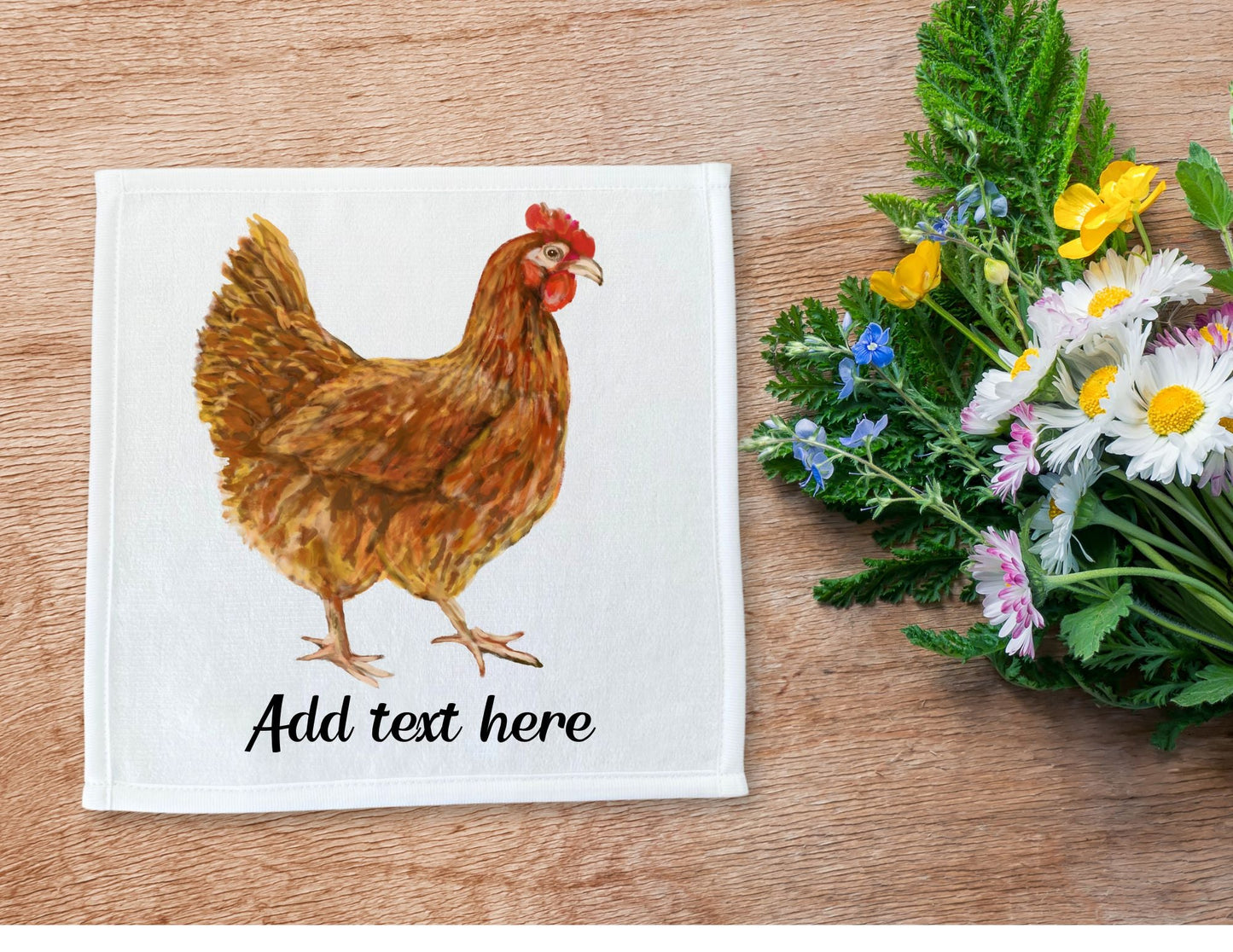Chicken Washcloth - MerikaArt
