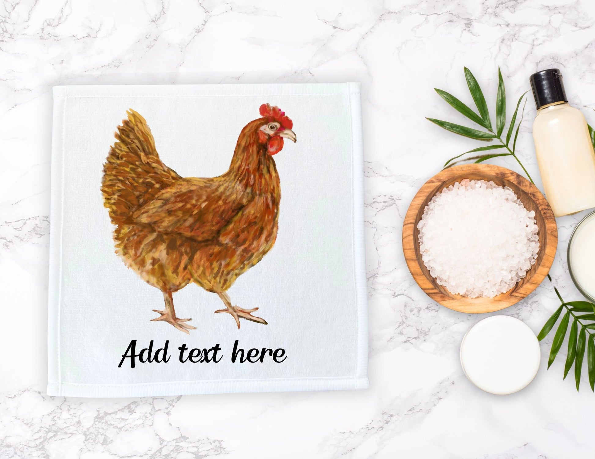 Chicken Washcloth - MerikaArt