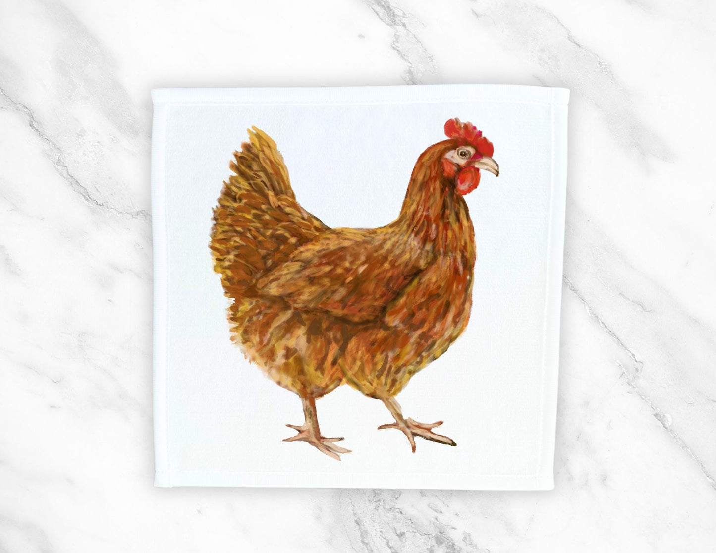 Chicken Washcloth - MerikaArt