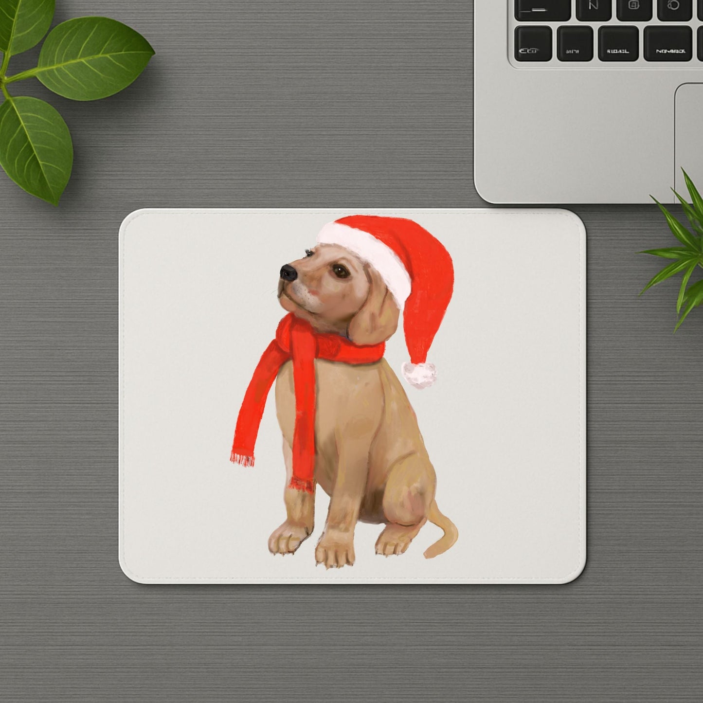 Christmas Labrador Puppy Mousepad - MerikaArt
