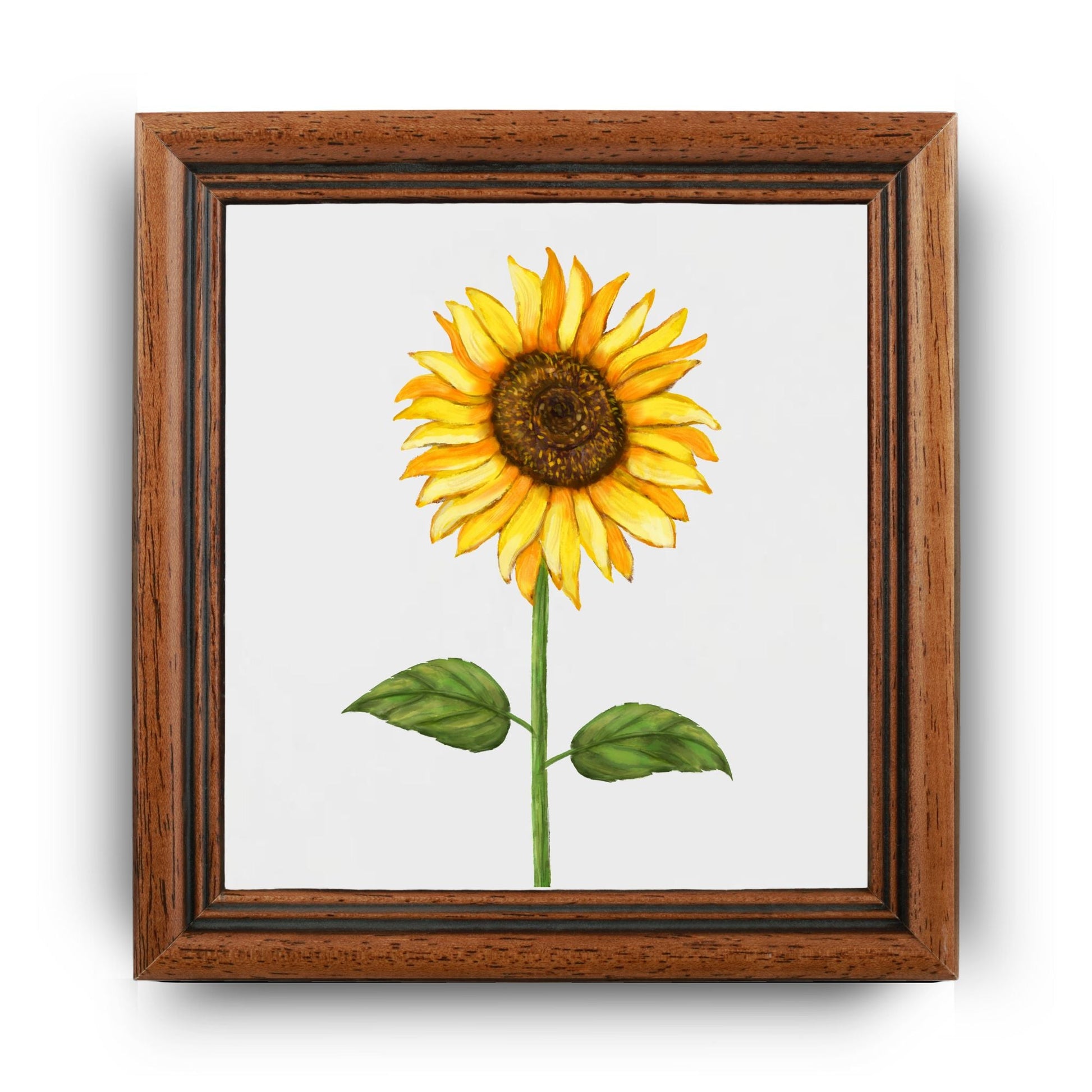 Classic Sunflower Ceramic Tile - MerikaArt
