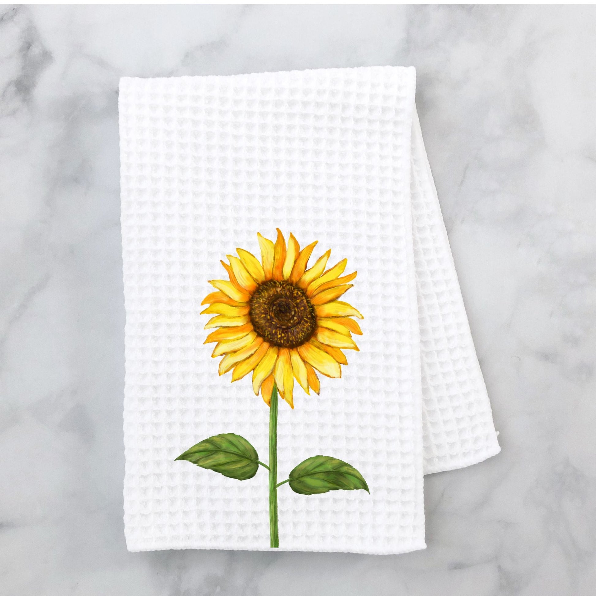Classic Sunflower Kitchen Towel - MerikaArt
