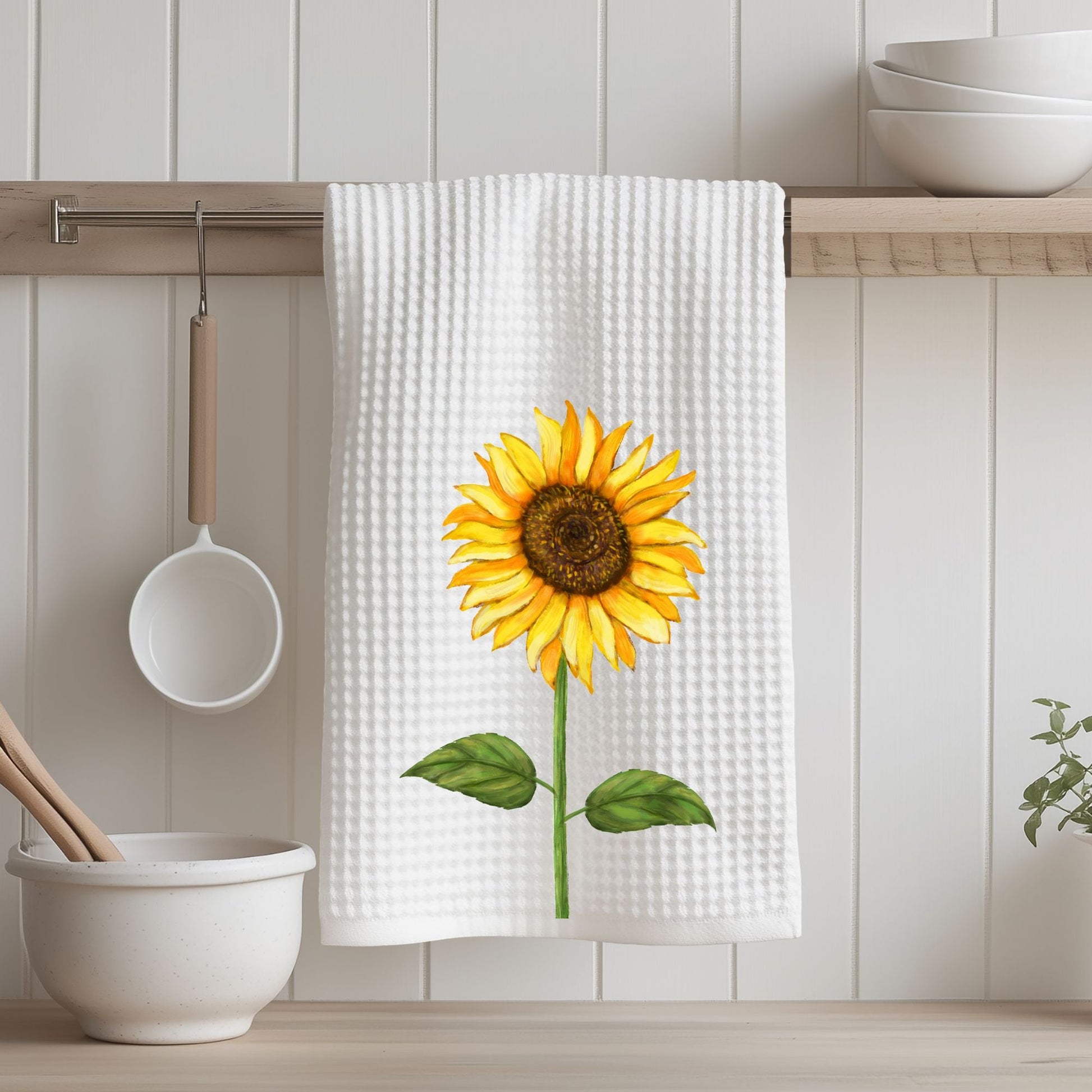 Classic Sunflower Kitchen Towel - MerikaArt