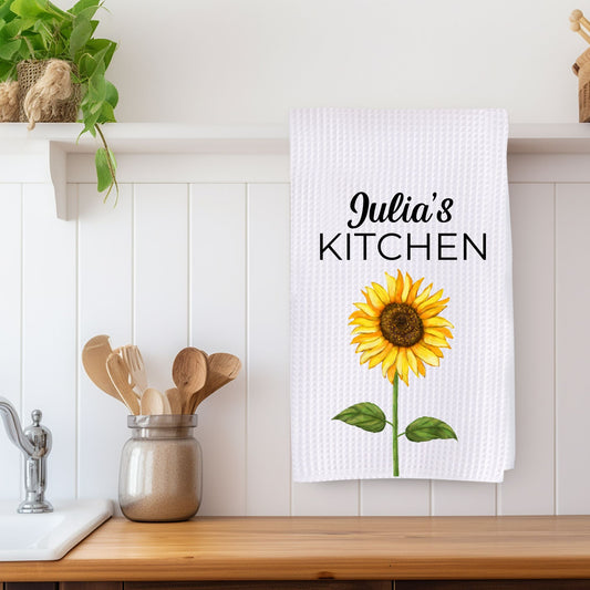 Classic Sunflower Kitchen Towel - MerikaArt
