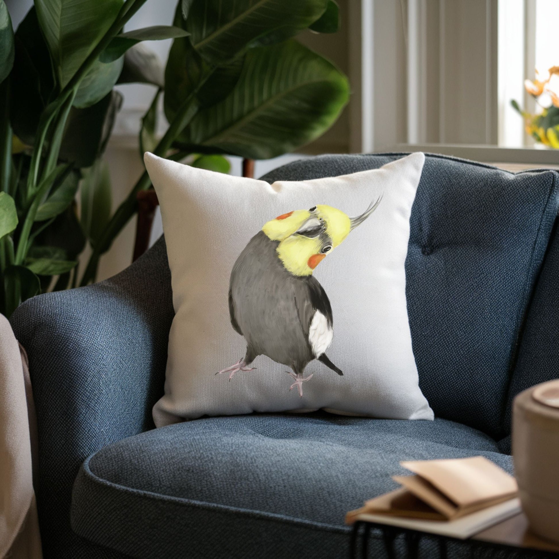Cockatiel Head Tilt Pillow - MerikaArt