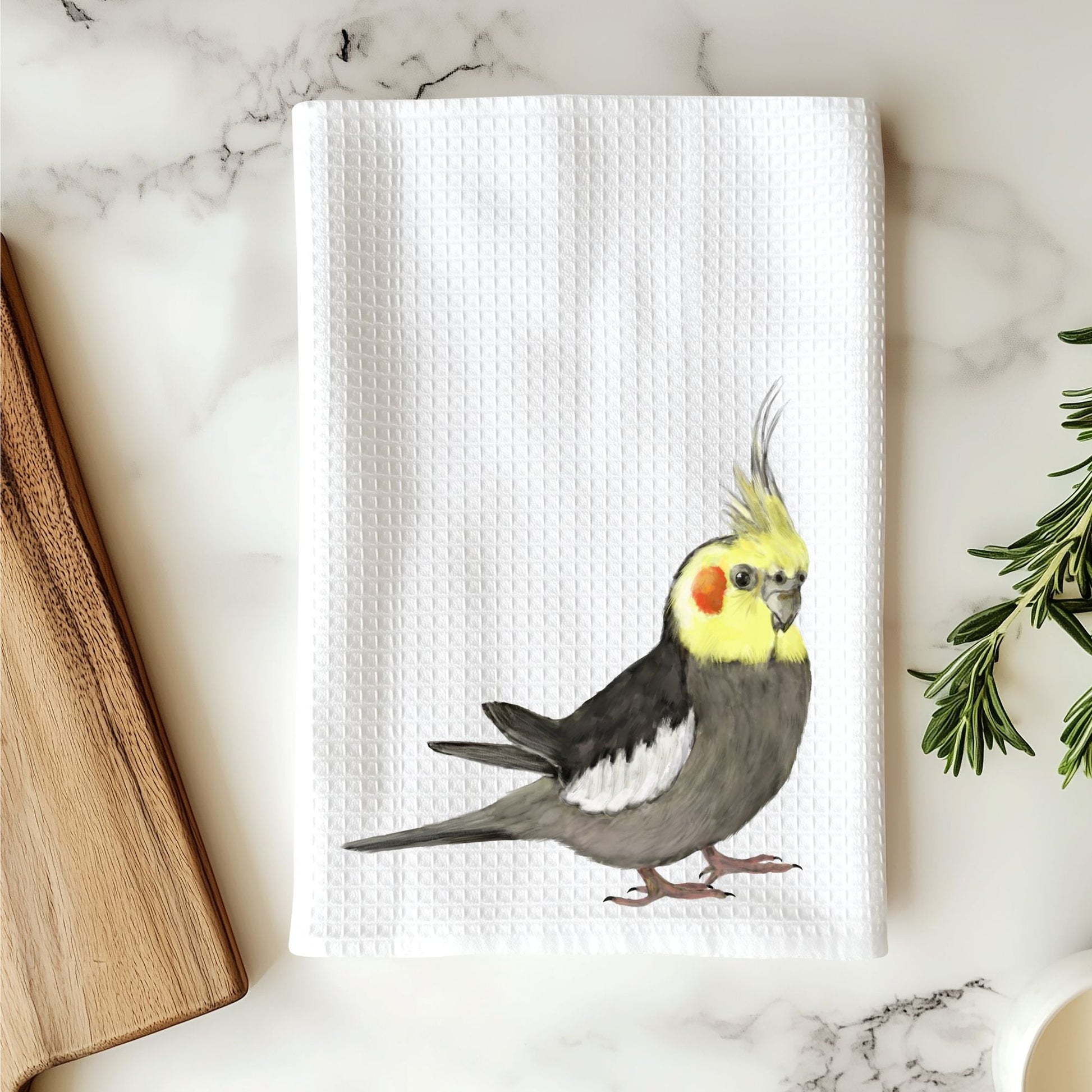 Cockatiel Kitchen Towel - MerikaArt
