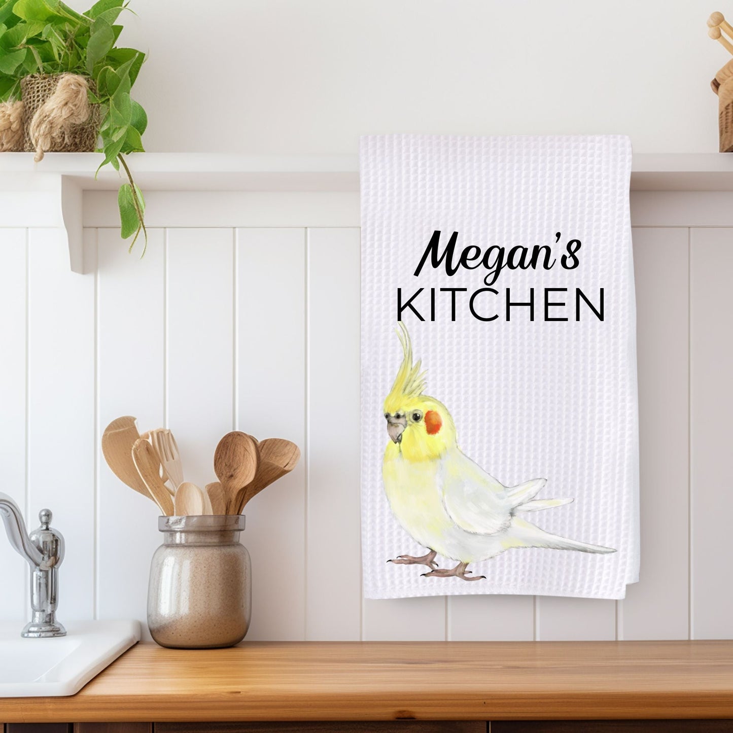 Cockatiel Kitchen Towel - MerikaArt