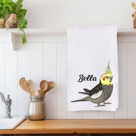 Cockatiel Kitchen Towel - MerikaArt