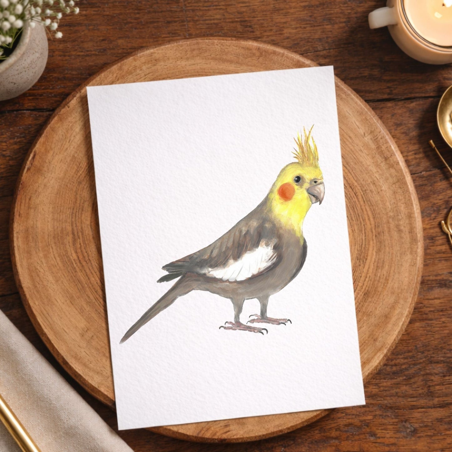 Cockatiel Postcard - MerikaArt