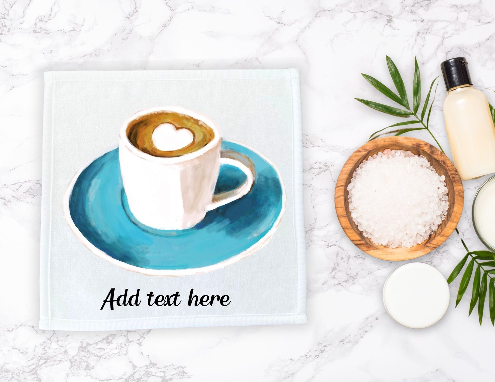 Coffee Cup Washcloth - MerikaArt