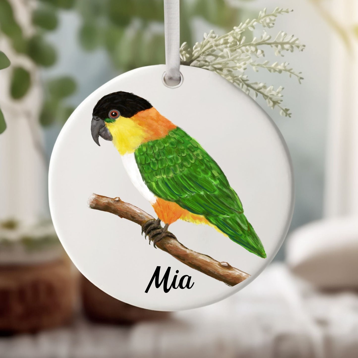 Colorful Parrot Ceramic Ornament - MerikaArt