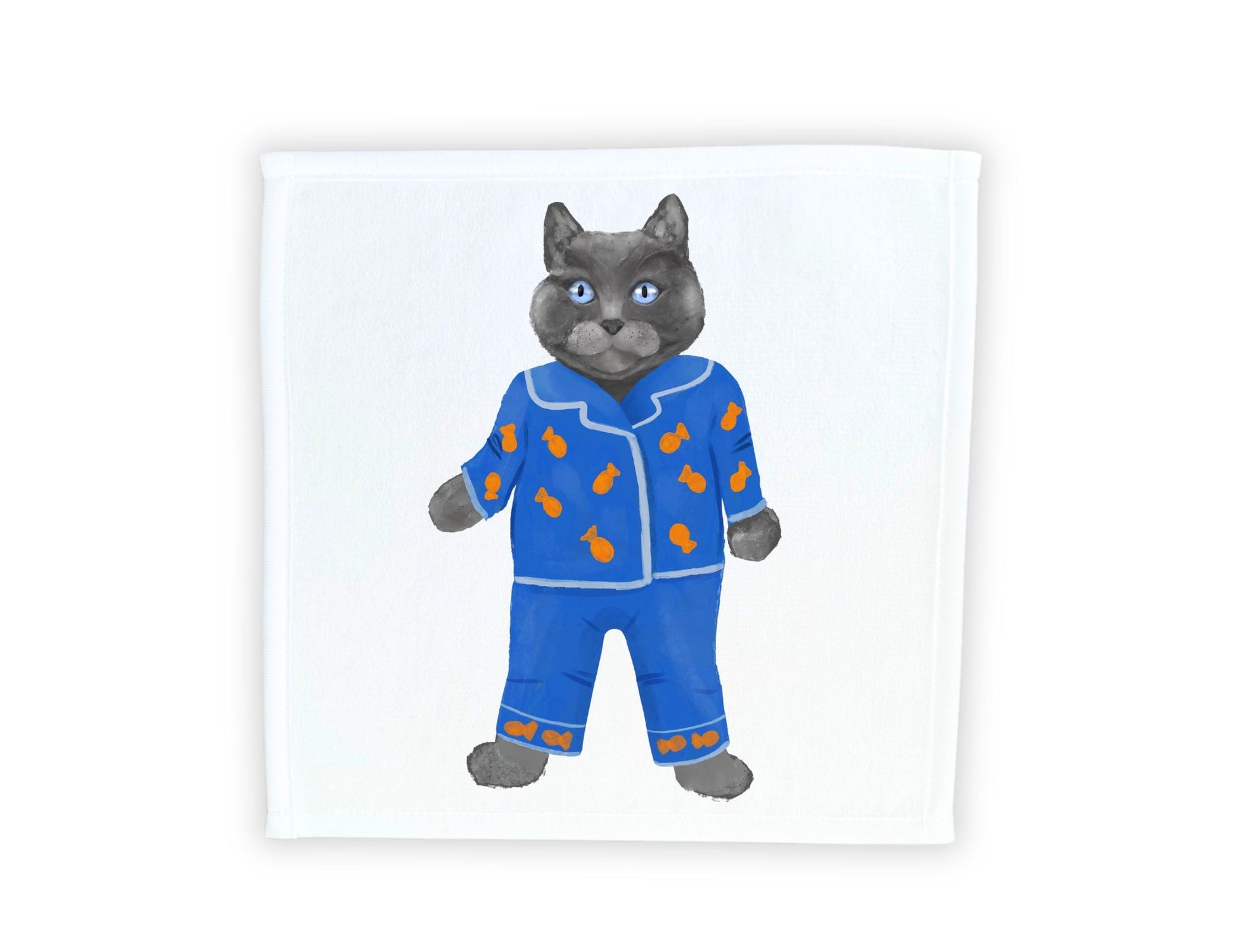 Cozy Pajama Cat Washcloth – A Fun Gift for Cat Enthusiasts - MerikaArt