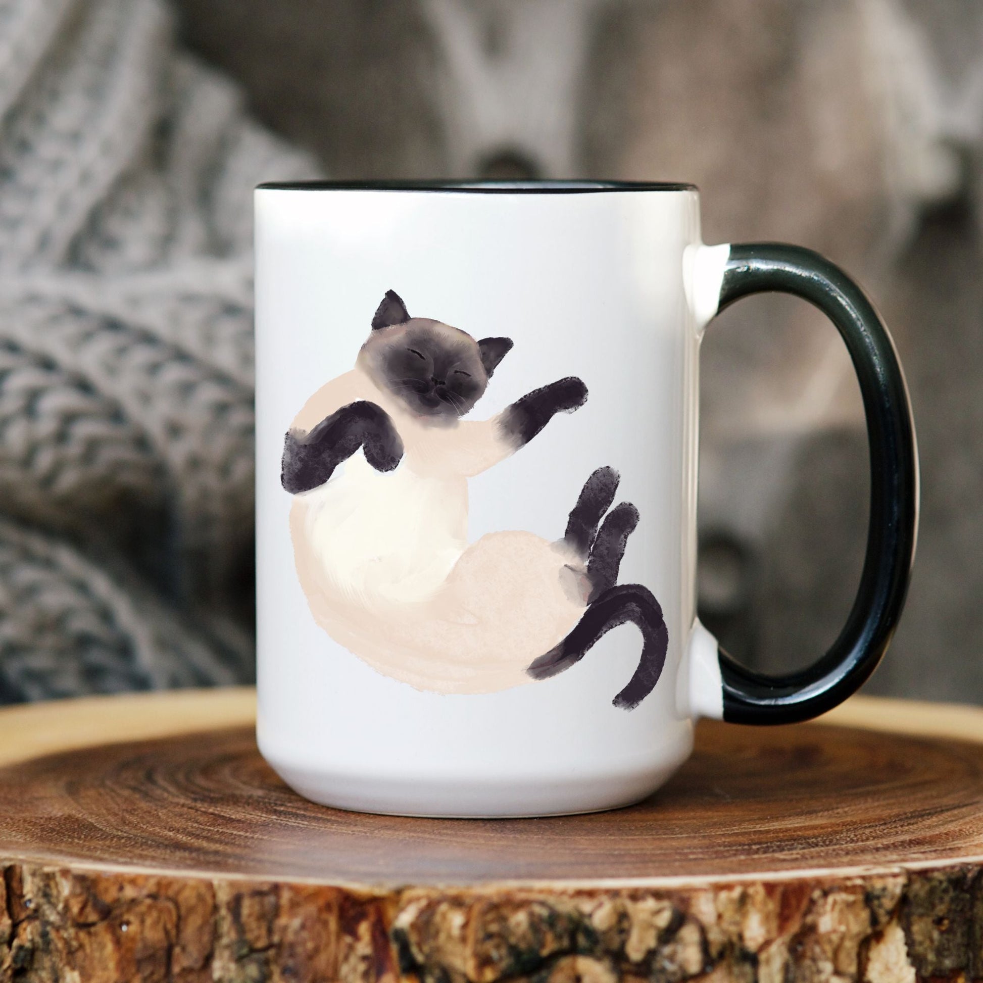 Cozy Sleeping Cat Ceramic Coffee Mug - MerikaArt