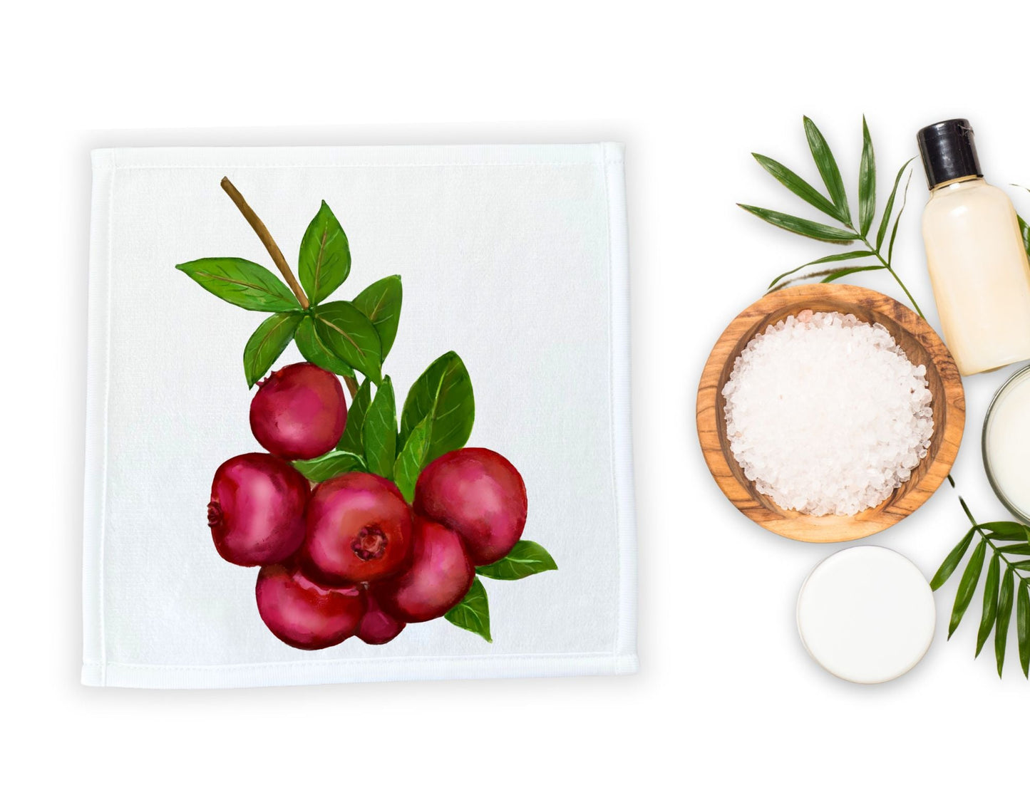 Cranberry Delight Washcloth - MerikaArt