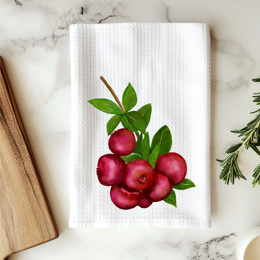 Cranberry Kitchen Towel - MerikaArt